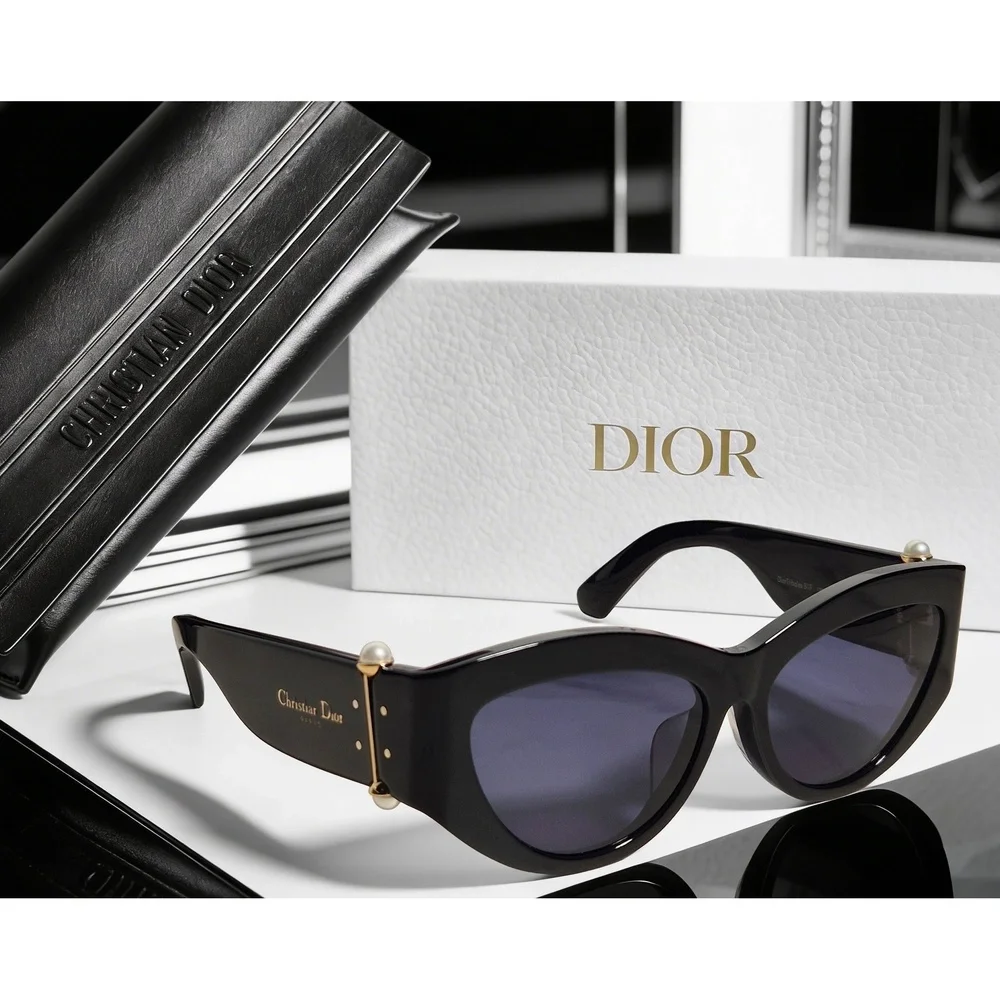 NWT Christian Dior CD40200I-01V-55 Black 55mm Sunglasses